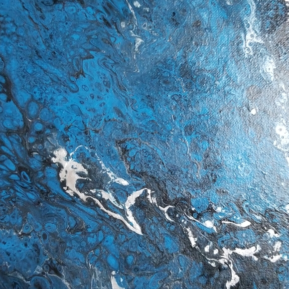 12"x16" Handmade Paint Pour - Picture 3 of 7